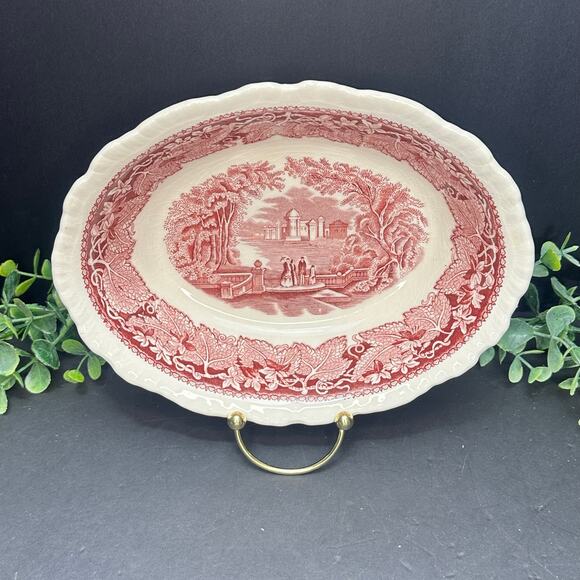 Mason’s Vista Red Mulberry Transferware Bowls Set of 3 Oval Ironstone England - Picture 12 of 16